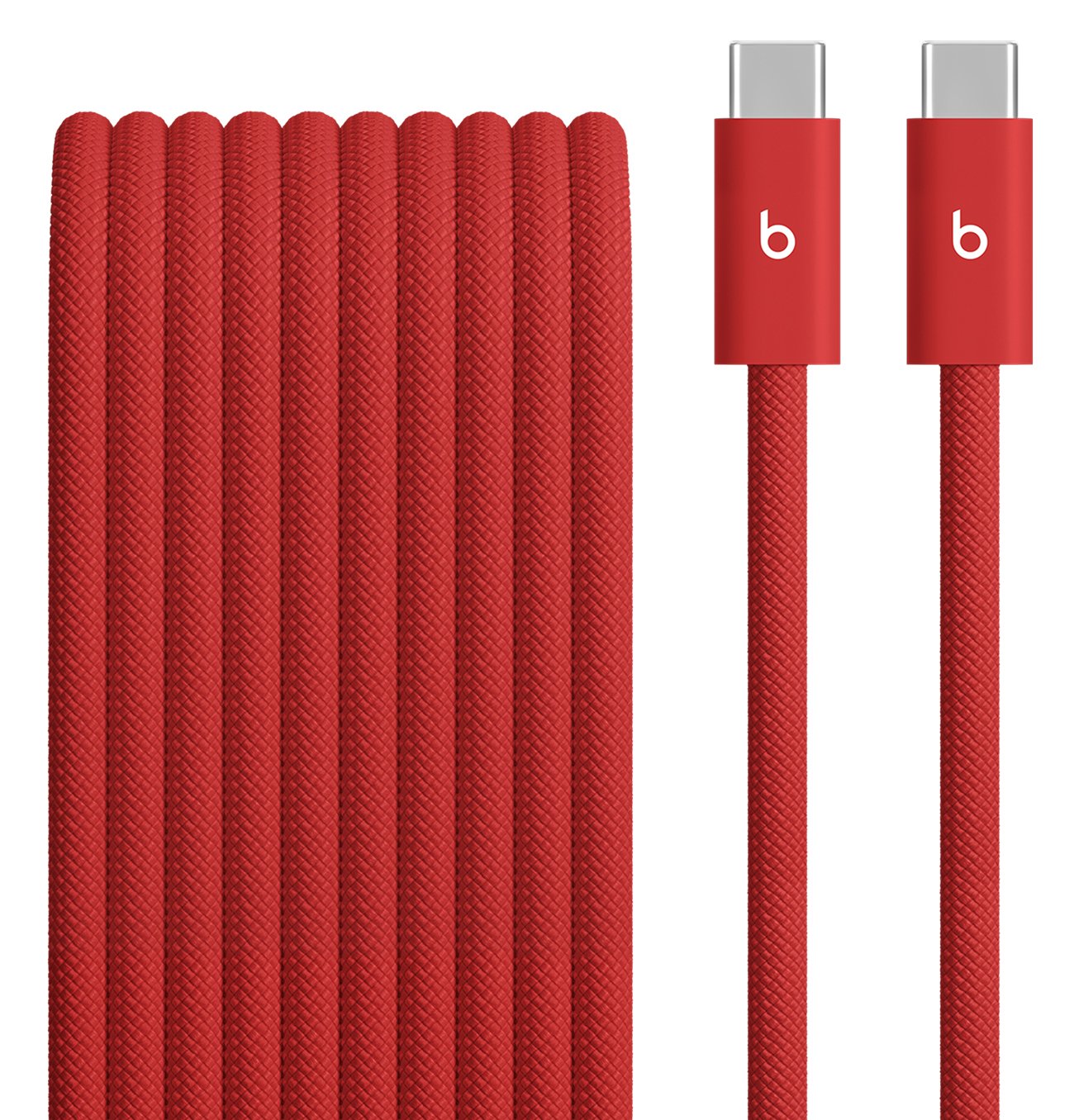 Beats 3m 240W USB-C to USB-C Braided Cable - Rapid Red