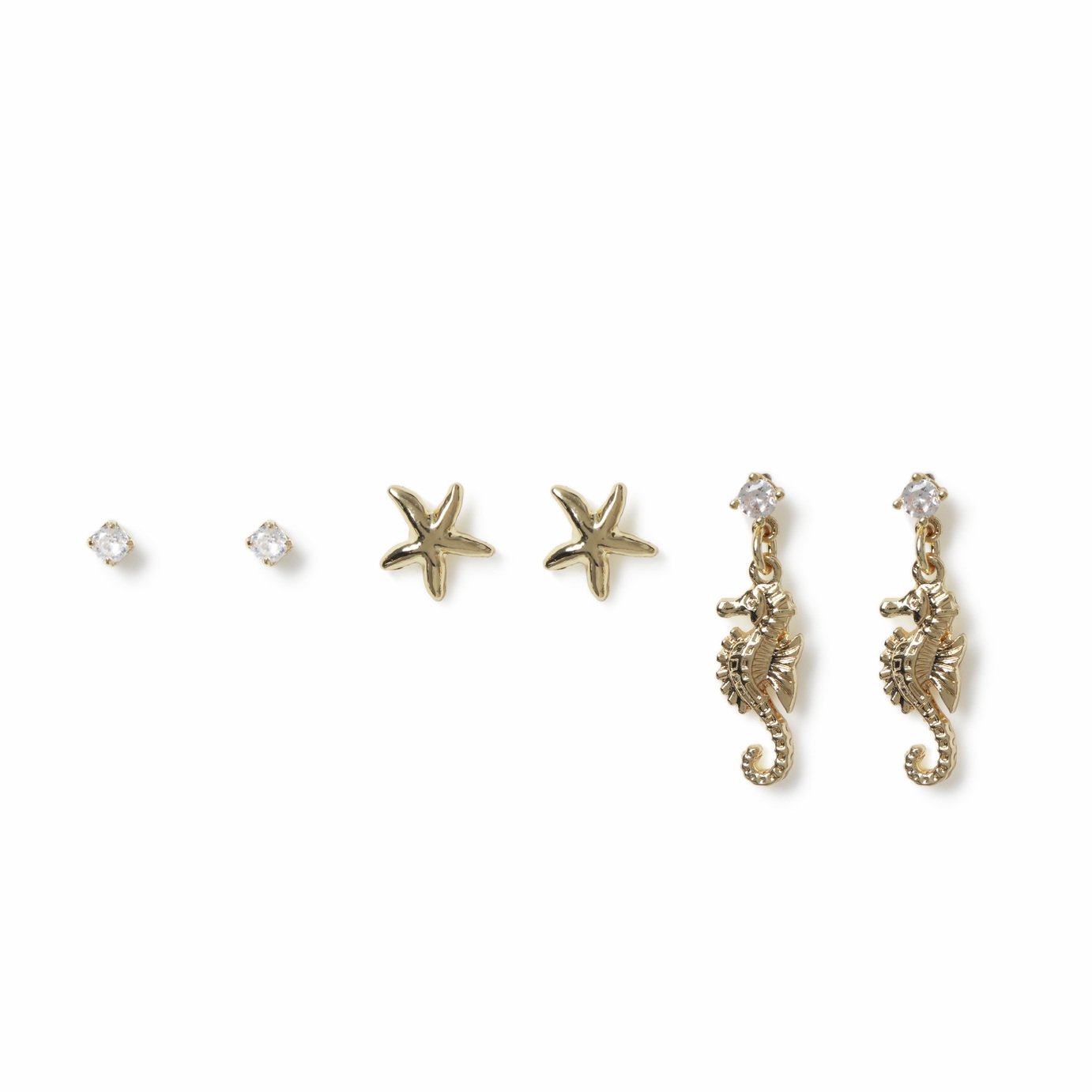 Freedom Starfish, Crystal and Seahore Stud and Drop Earrings