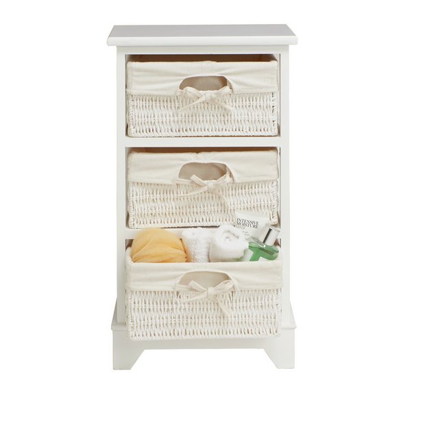 Buy Argos Home Isla Storage Unit With 3 Baskets White Storage