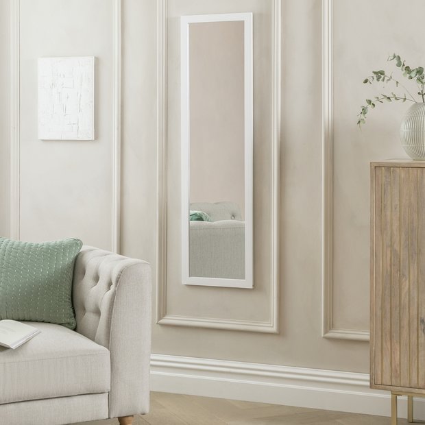 Buy Argos Home Wooden Full Length Mirror White Wall mirrors