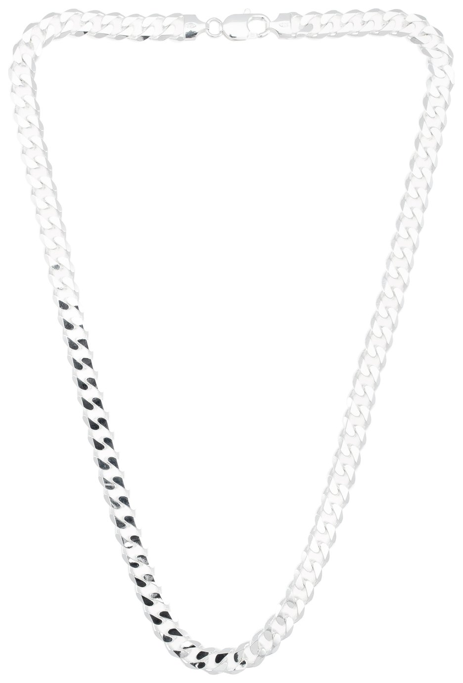 Revere Men's Sterling Silver 20 In Solid Curb Chain Necklace