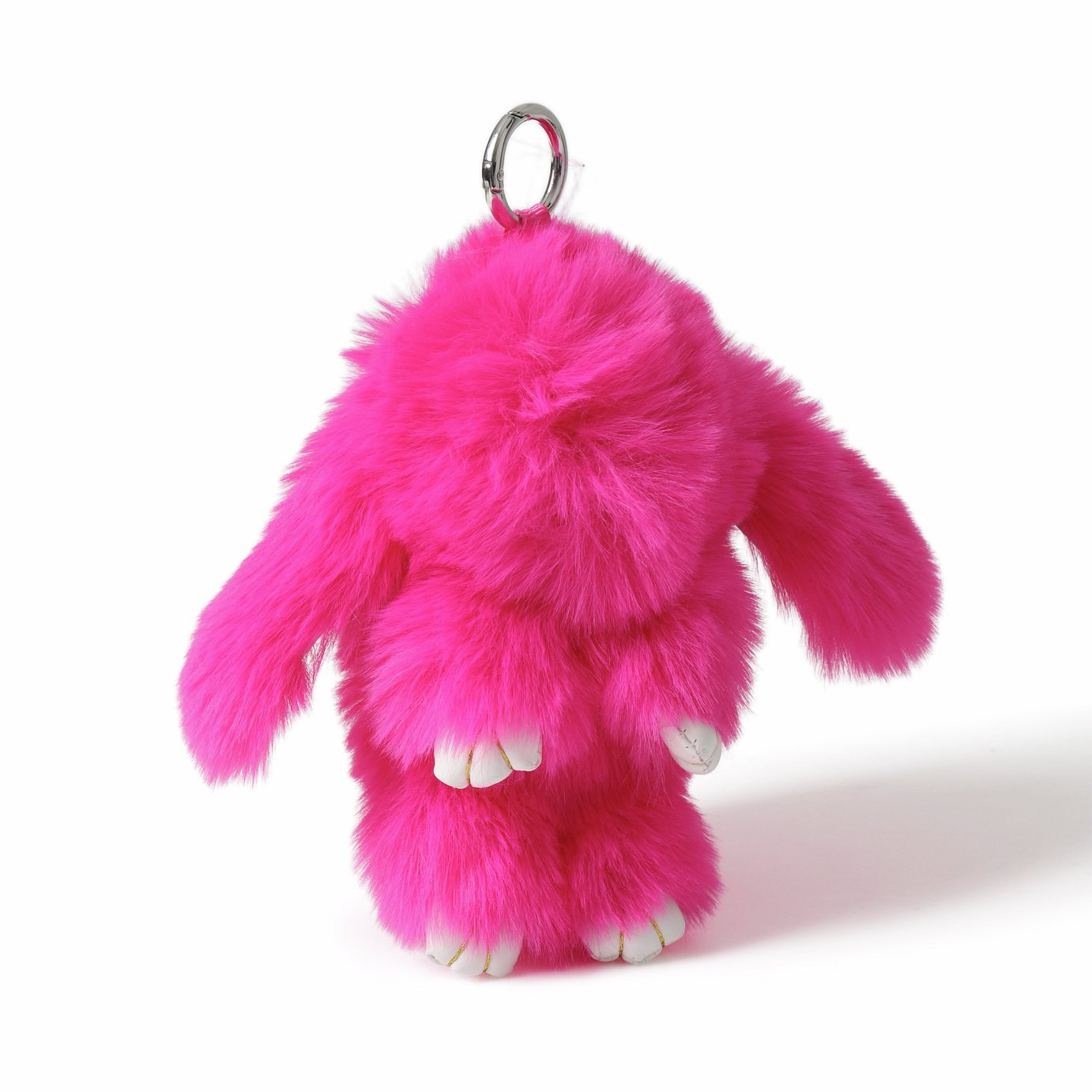 Flitzy Pink Fluffy Bunny Keyring