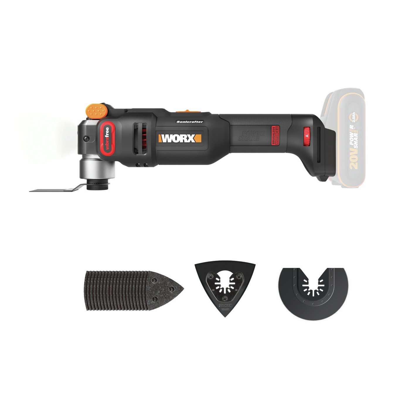 Worx WX698.9 20V Cordless Oscillating Multi Tool