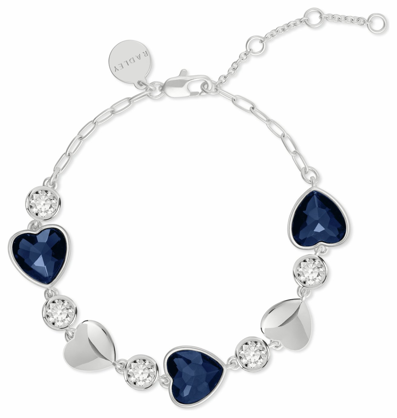 Radley Silver Plated Heart Stone Set Bracelet
