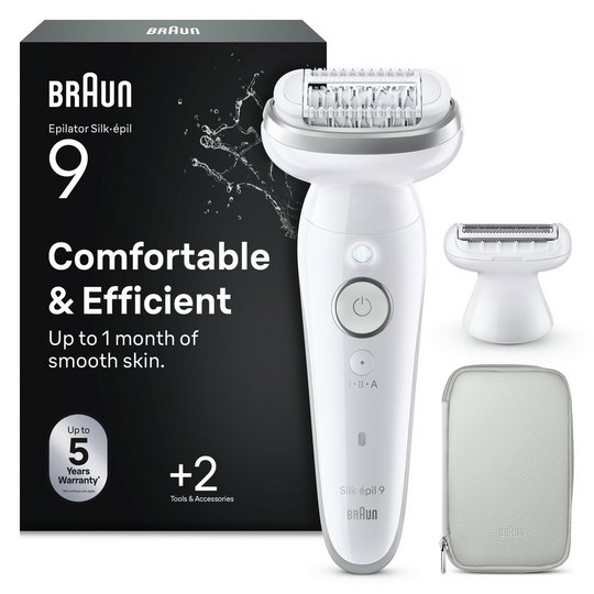 Braun 9-030 Silver Wet & Dry Epilator
