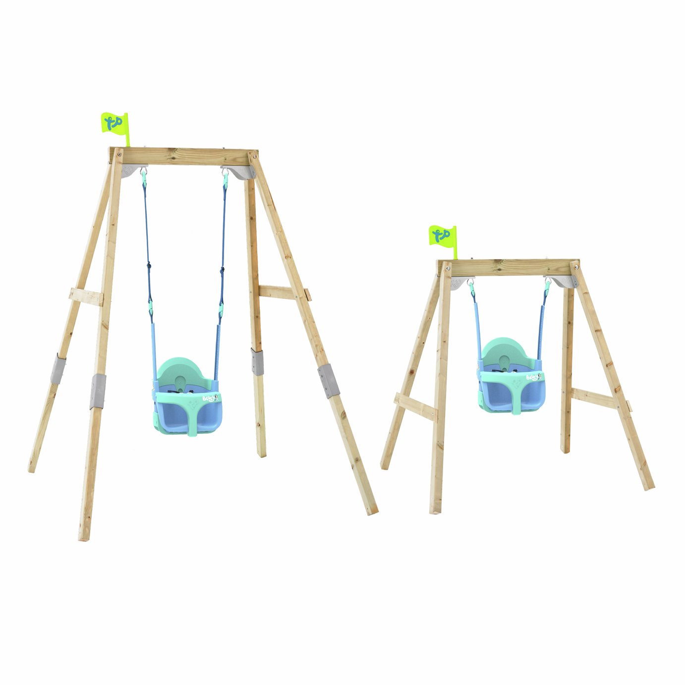 TP Bluey Acorn Growable Outdoor Kids Wooden Swing Set - Blue