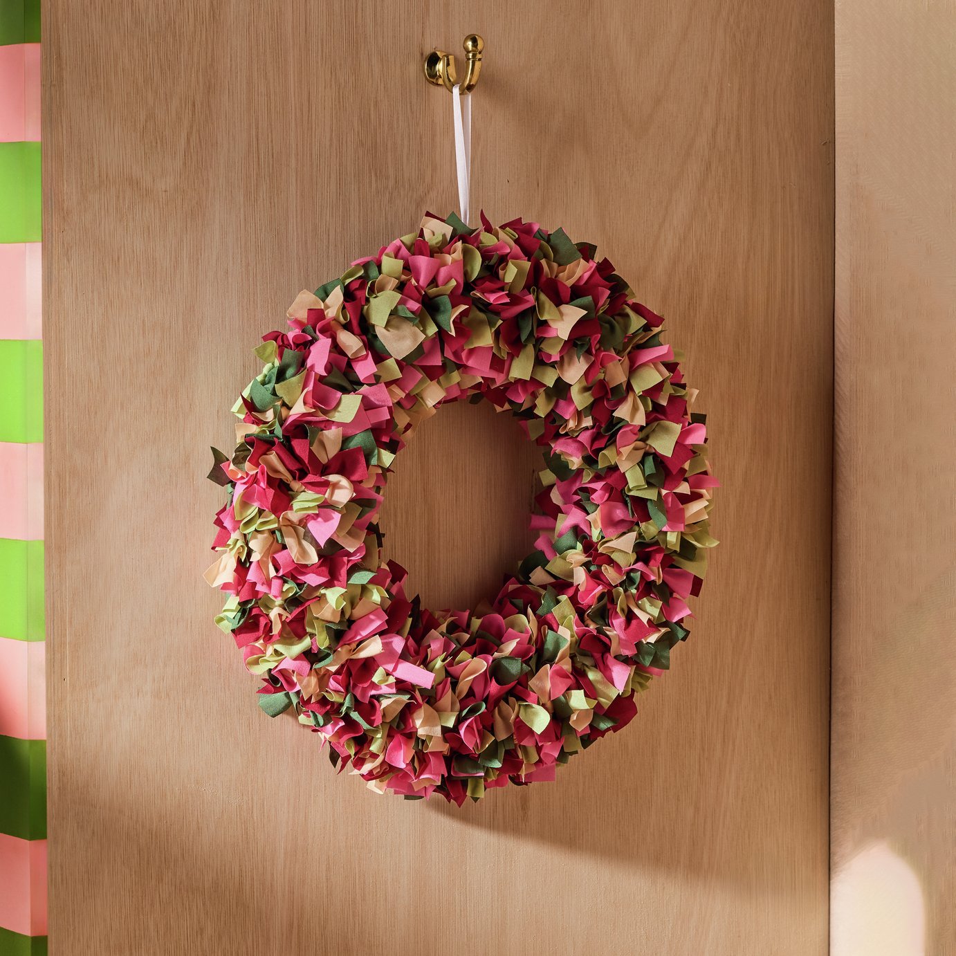 Habitat Colourful Fabric Combo Christmas Wreath