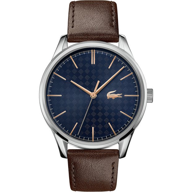 Lacoste leather shop strap watch