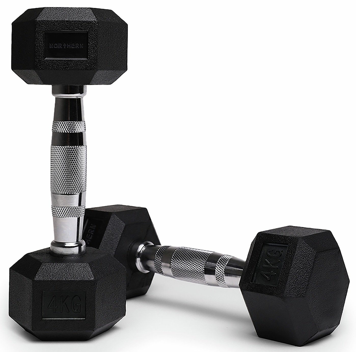 Northern Hex Cast Iron Dumbbells Set - 2 x 4Kg