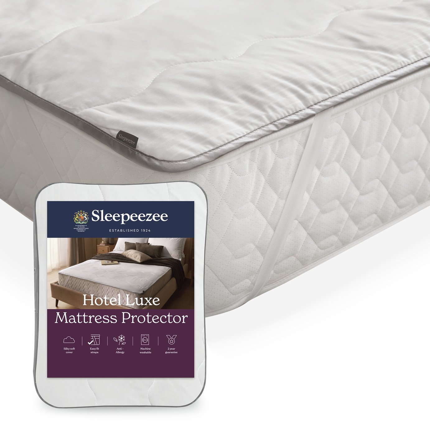 Sleepeezee Hotel Luxe Quilted Mattress Protector - King Size