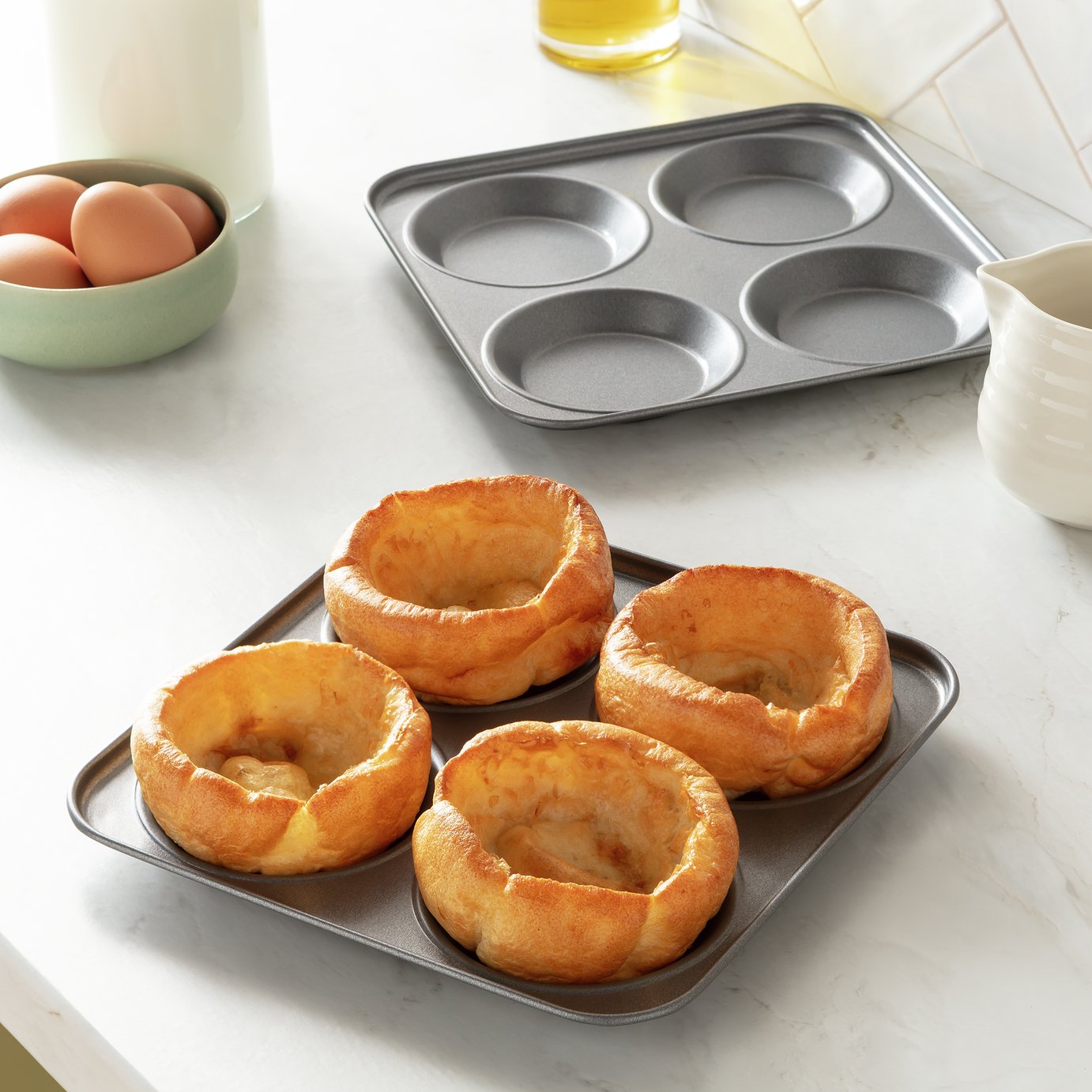 Argos Home 23cm Steel Yorkshire Pudding Tray - 2 Piece