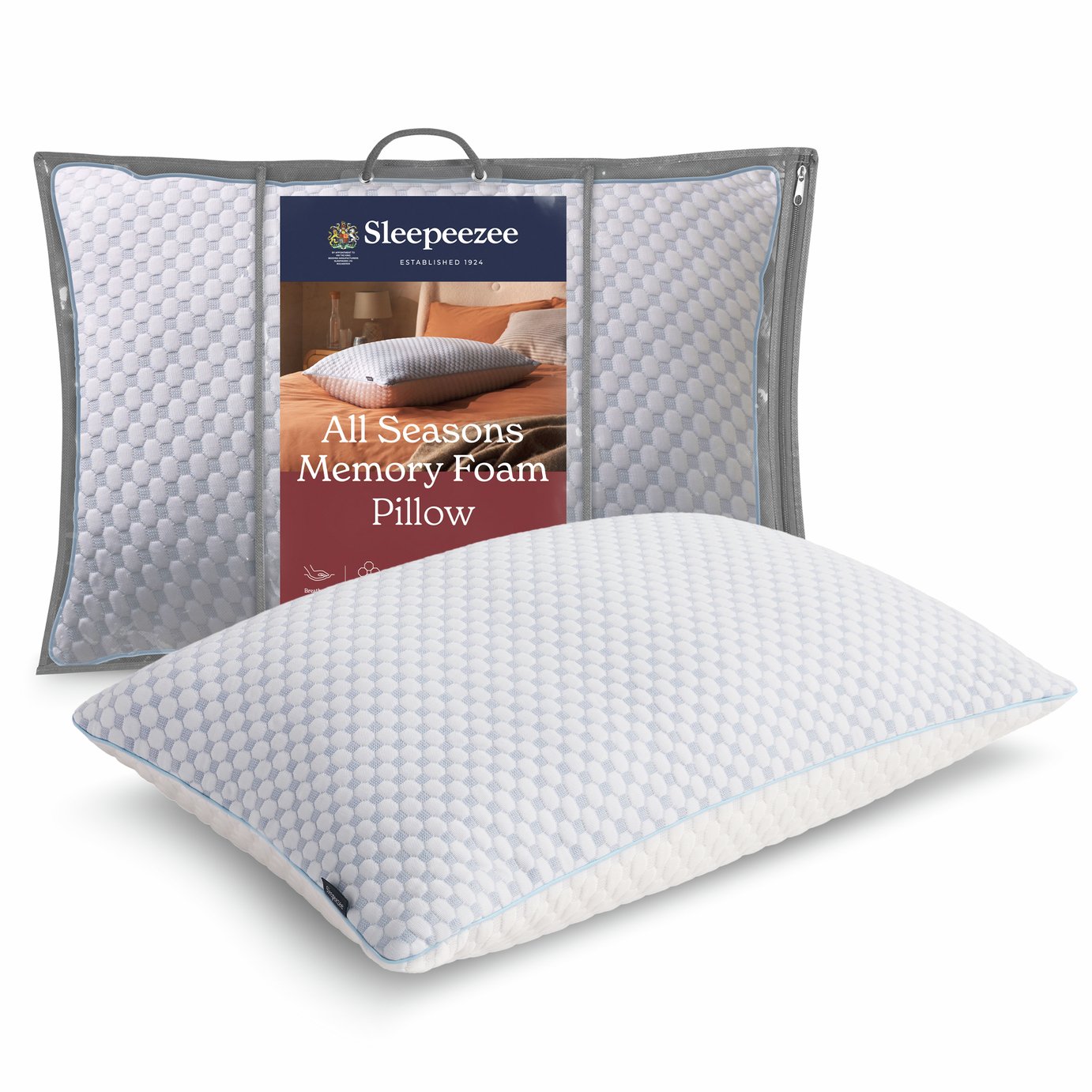 Sleepeezee All Seasons Memory Foam Medium Pillow