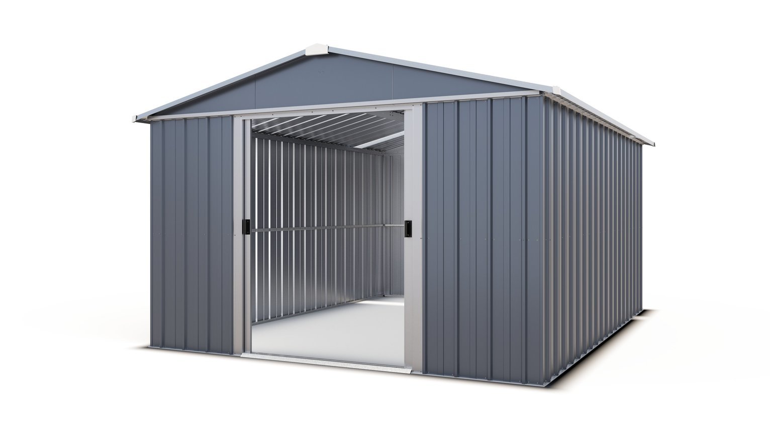 YardMaster Metal Castleton Apex Garden Shed - 10 x 13ft