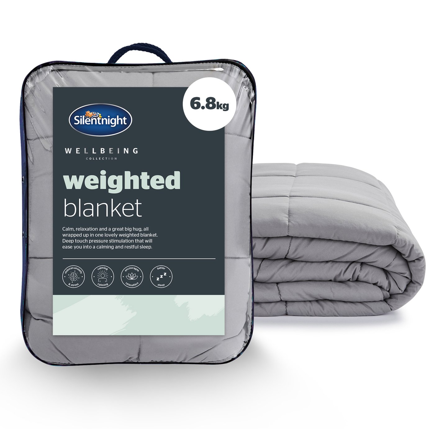 Silentnight Wellbeing Grey Weighted Blanket - 200x150cm