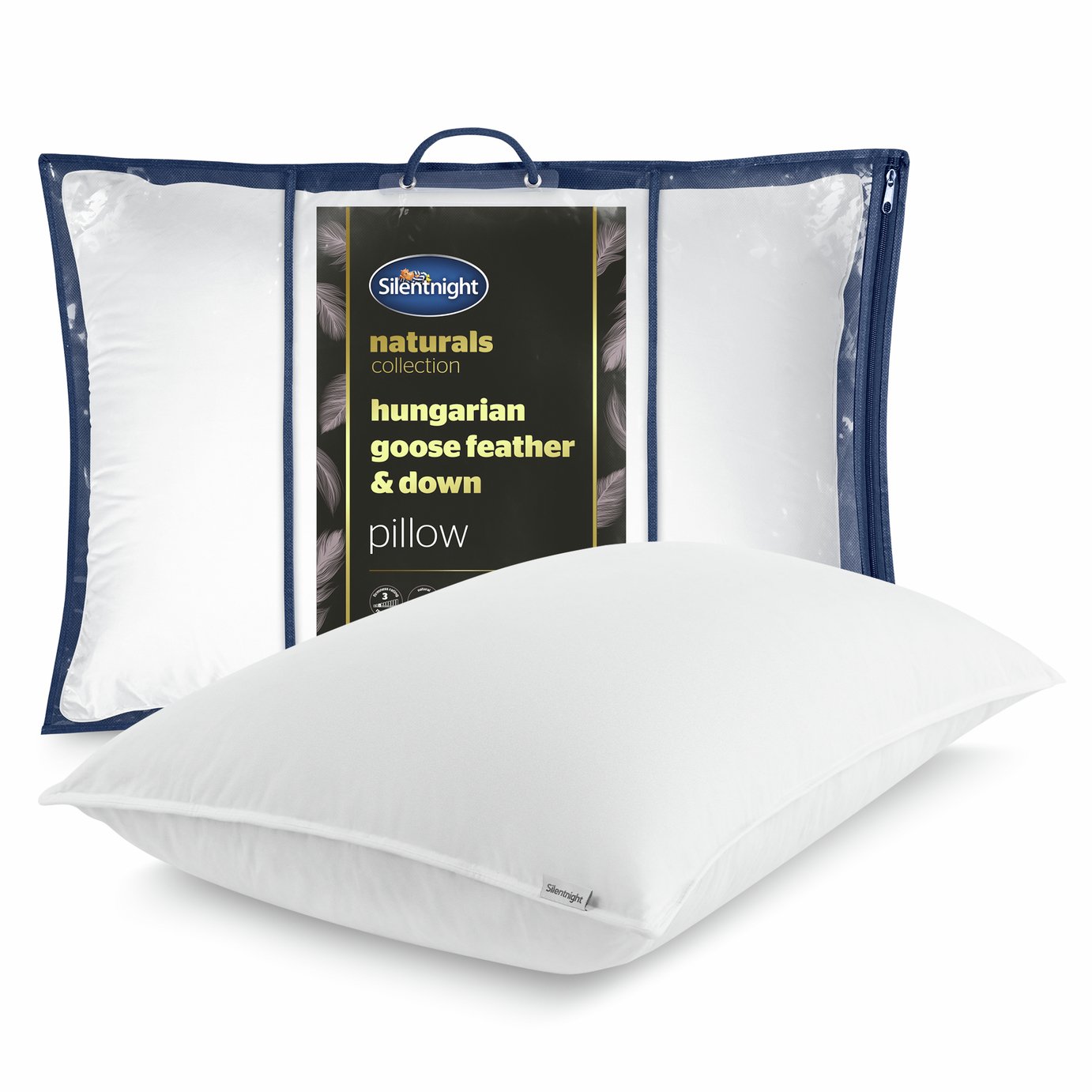 Silentnight Hungarian Goose Feather and Down Medium Pillow