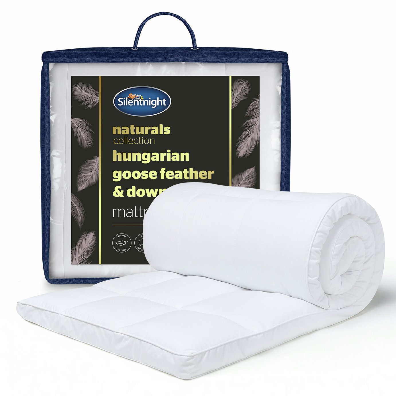 Silentnight Hungarian Goose Feather and Down 3cm Mattress Topper - Super King