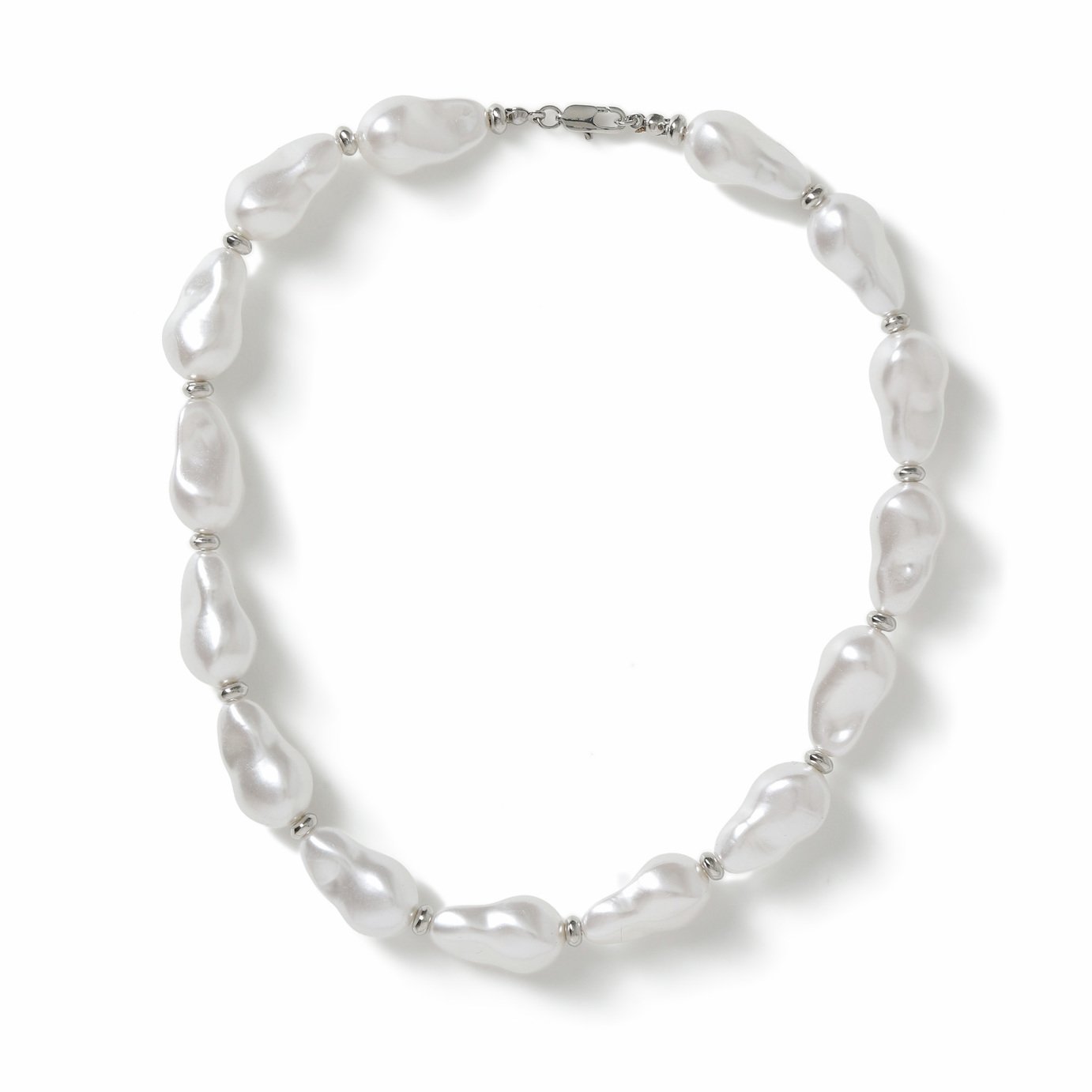 Freedom White Irregular Pearl Necklace
