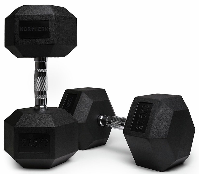 Northern Hex Cast Iron Dumbbells Set - 2 x 27.5Kg