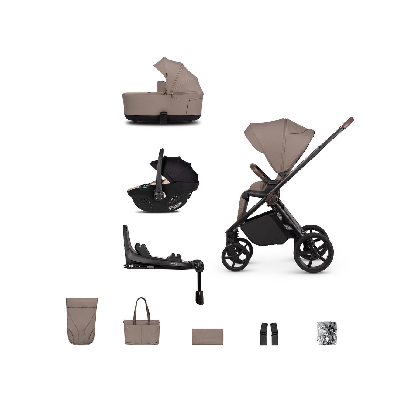 Venicci Claro 2 4 in 1 Travel System Bundle - Beige Almond
