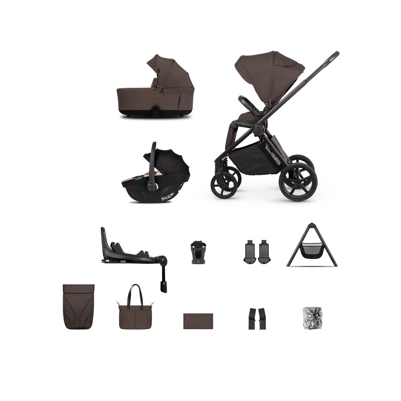 Venicci Claro 2 4 in 1 Travel System Bundle - Beige Chocolate