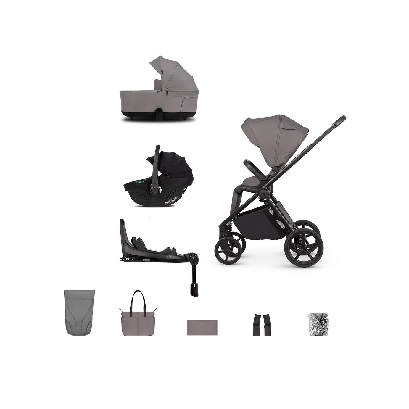 Venicci Claro 2 4 in 1 Travel System Bundle - Black Fog