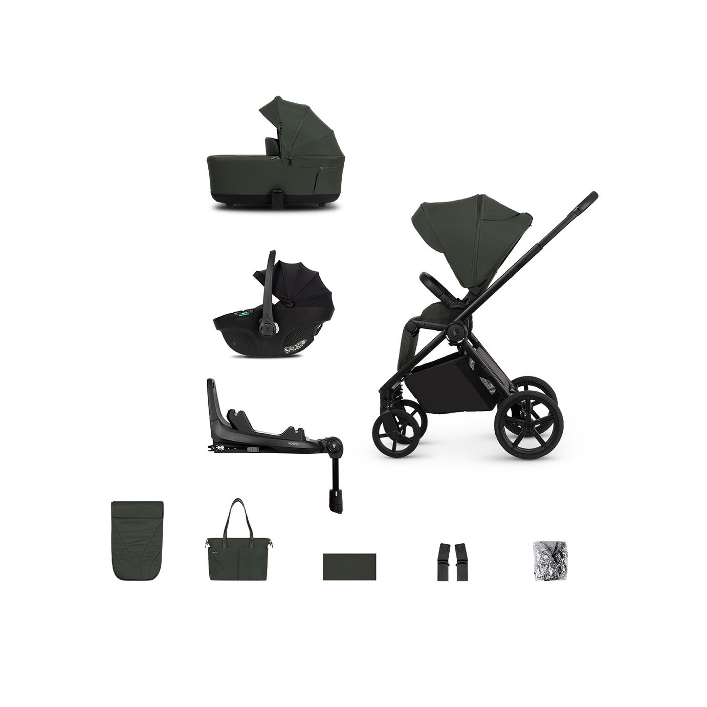 Venicci Claro 2 4 in 1 Travel System Bundle - Black Forest