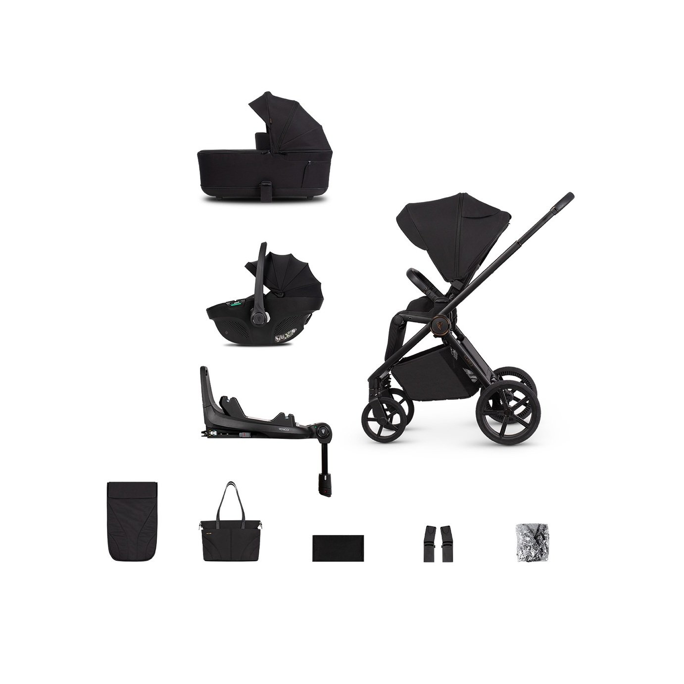 Venicci Claro 2 4 in 1 Travel System Bundle - Black Noir