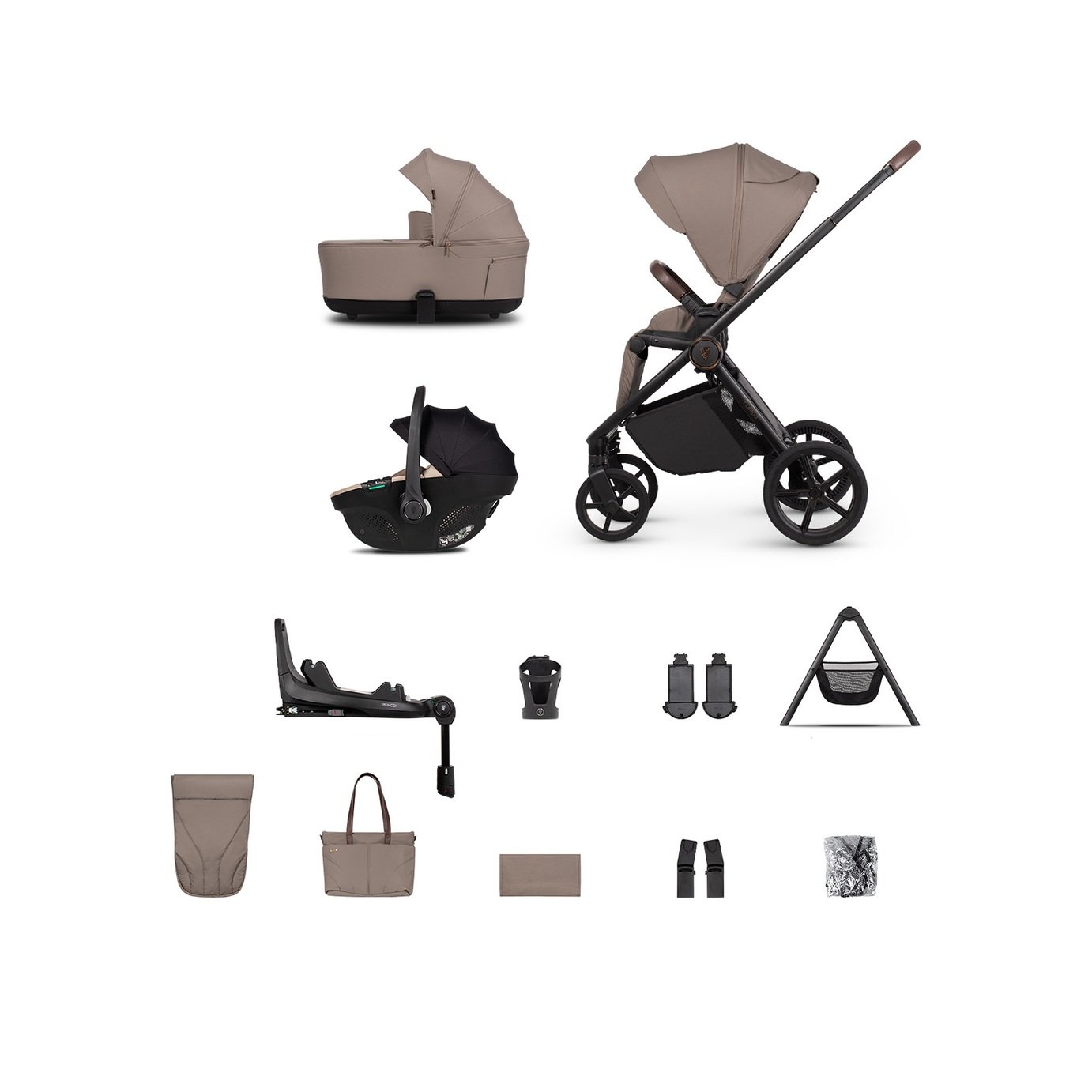 Venicci Claro 2 4 in 1 Plus Travel System Bundle - Beige Almond