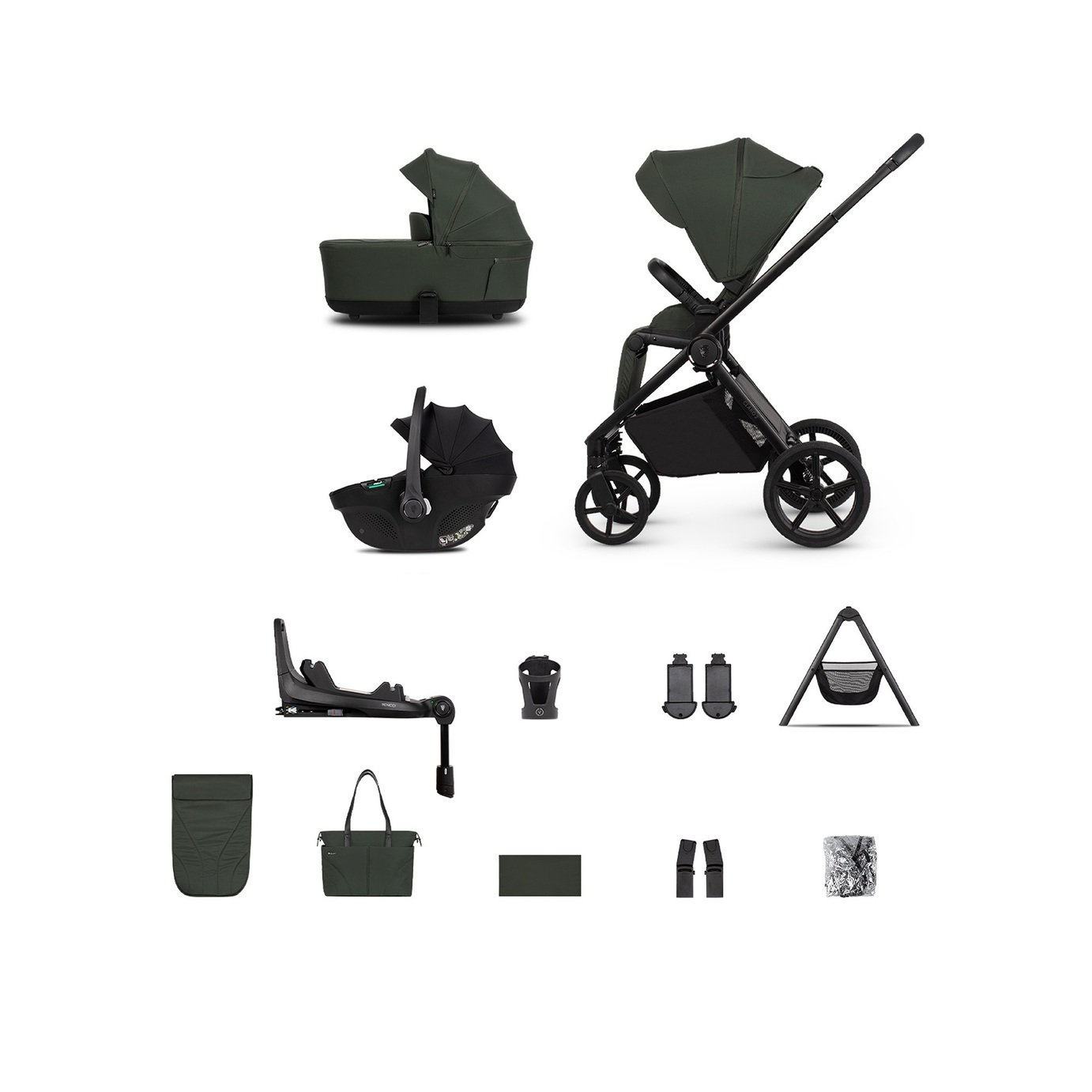 Venicci Claro 2 4 in 1 Plus Travel System Bundle - Black Forest