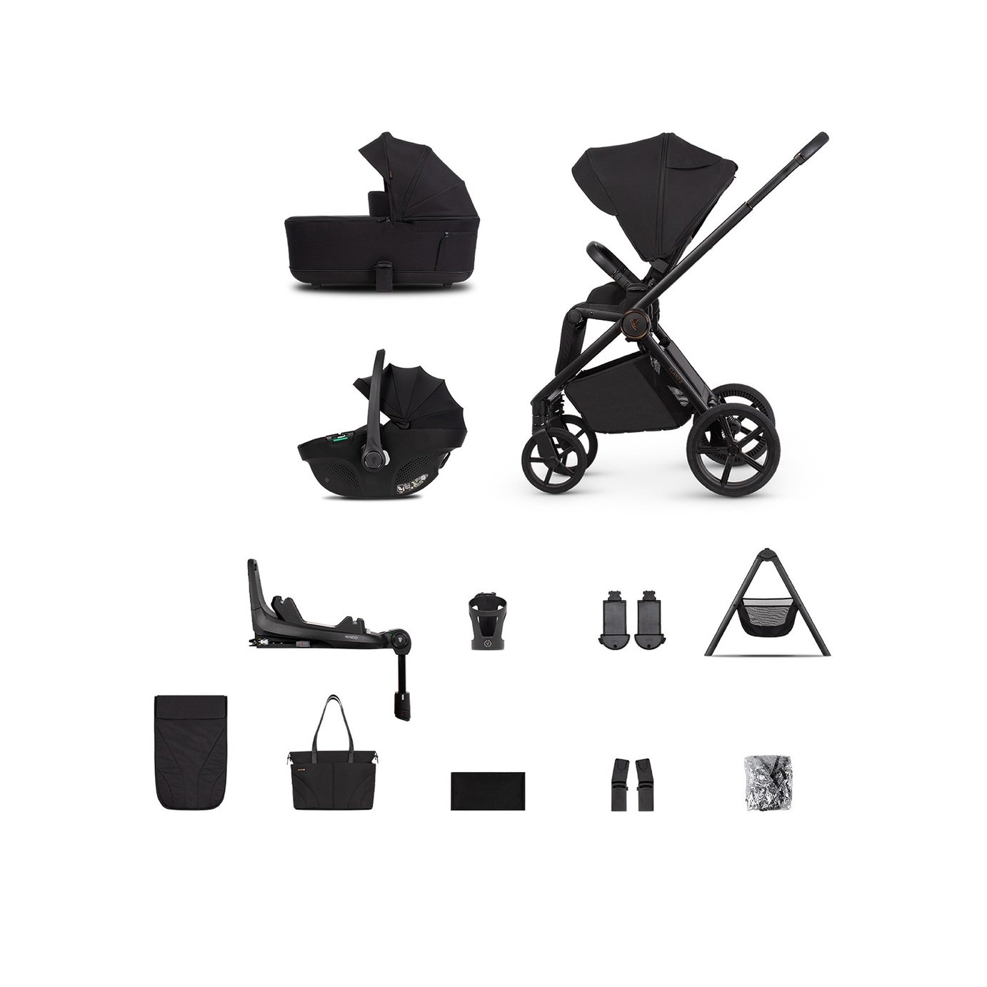 Venicci Claro 2 4 in 1 Plus Travel System Bundle - Black Noir