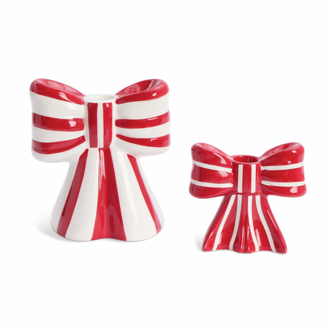 Argos Home Ceramic Bow Shaped Candle Holders - Pack of 2