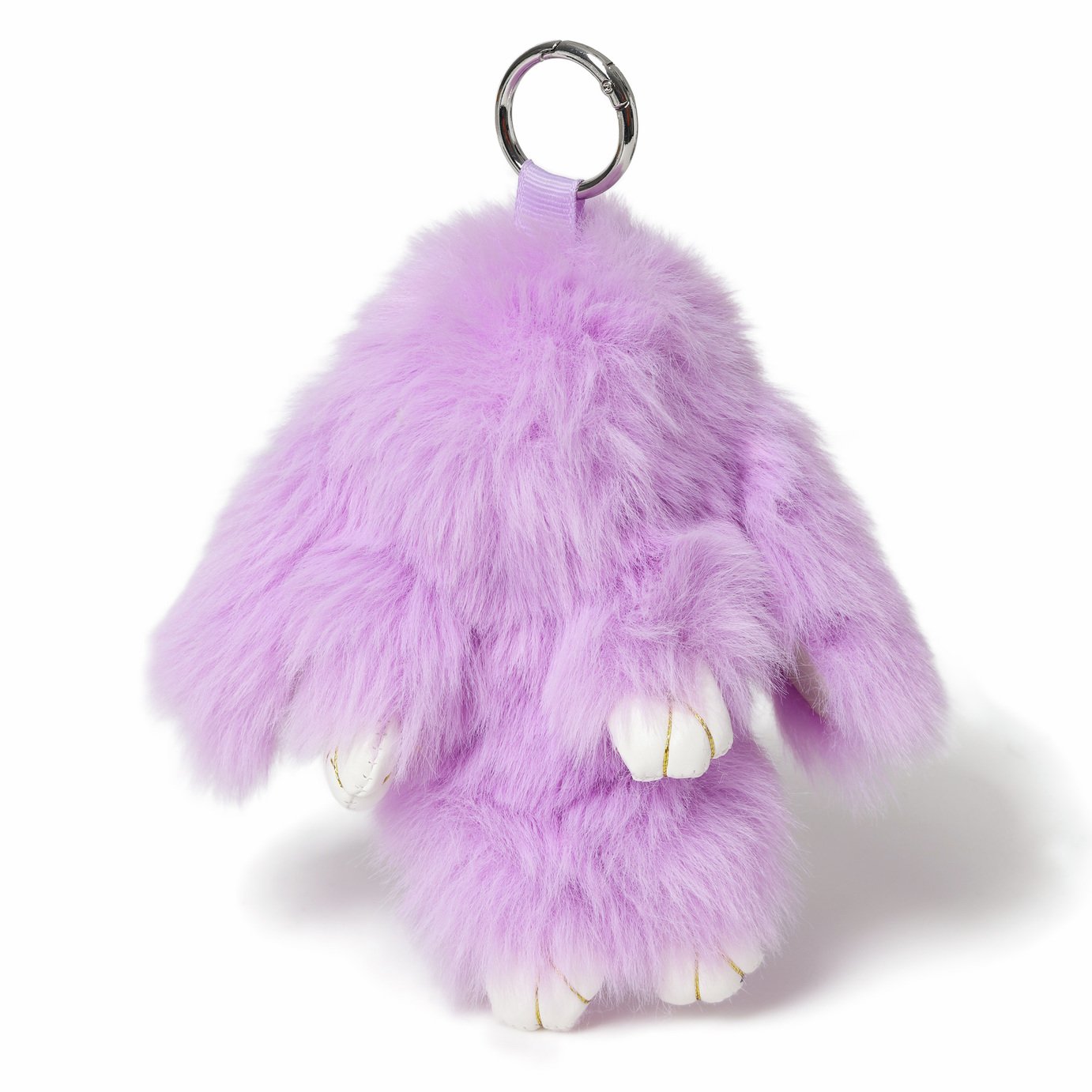 Flitzy Purple Fluffy Bunny Keyring