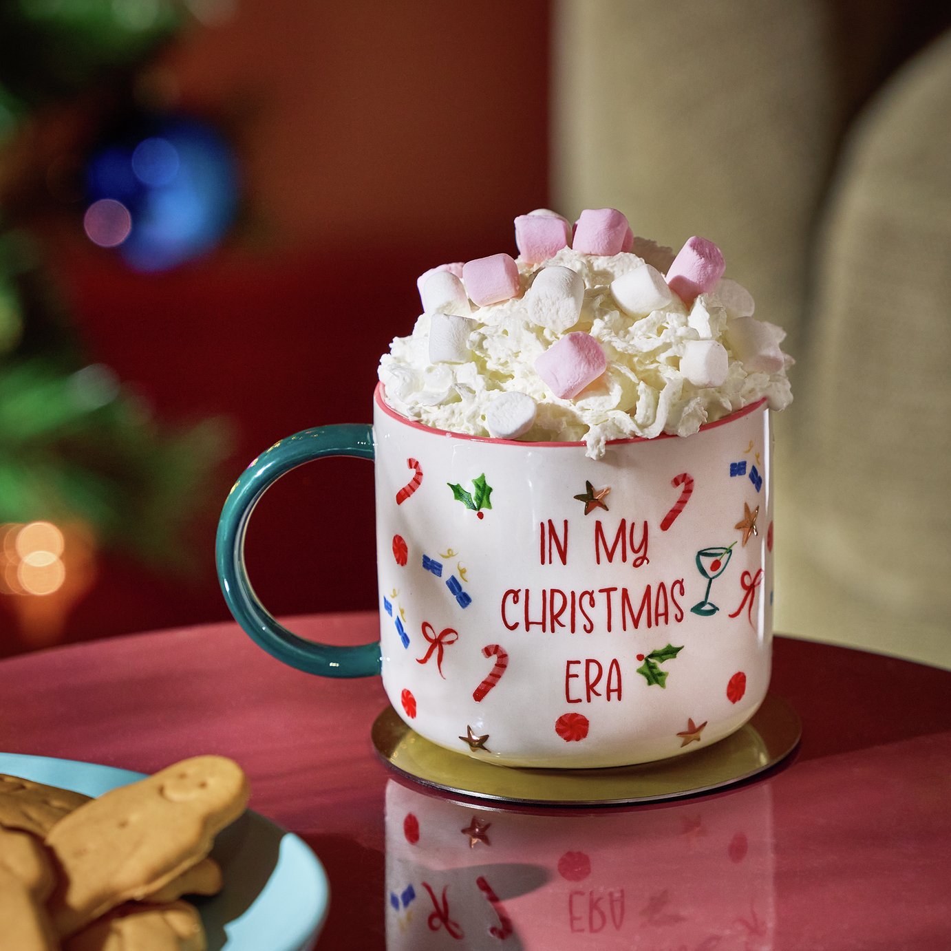 Argos Home In My Christmas Era Stoneware Mug - Cream
