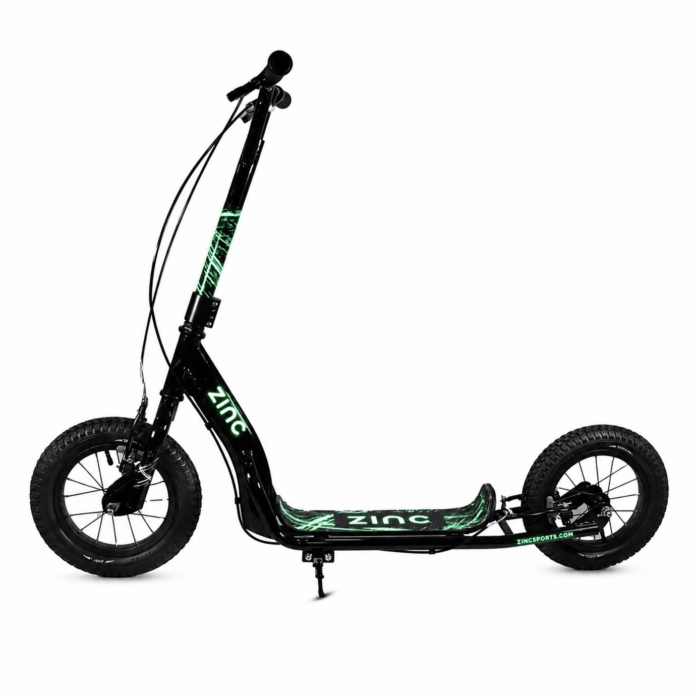 Zinc Radikal Glow In Dark 12inch BMX Scooter - Black