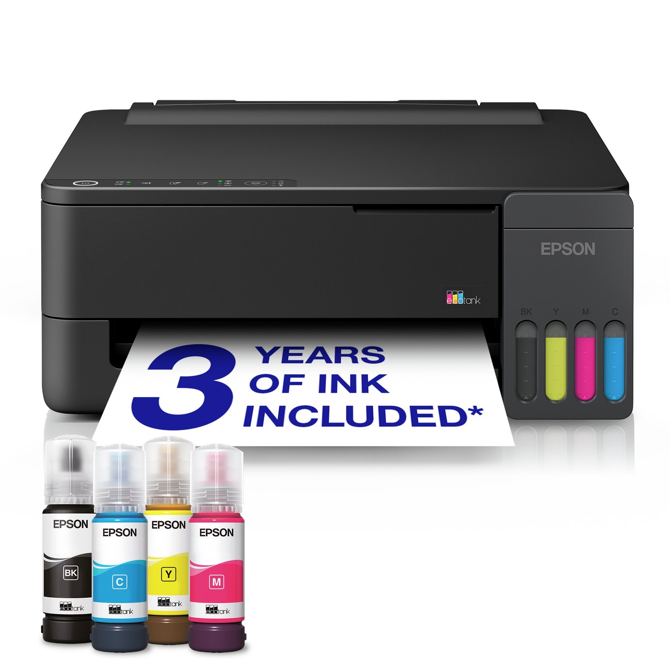 EcoTank ET-1910 A4 Wi-Fi, AirPrint Ink Tank Printer & 3 Years Ink