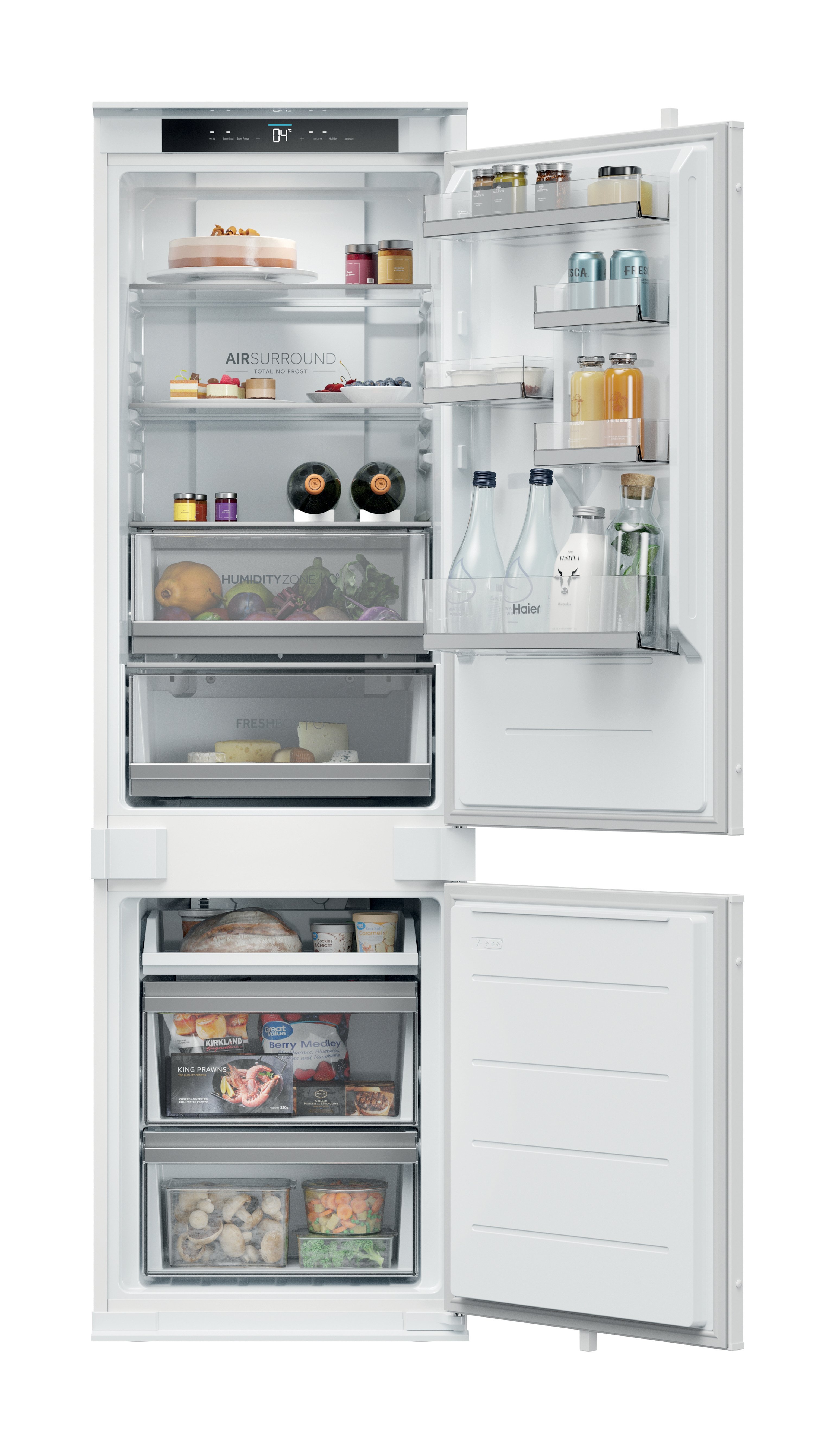 Haier HBQW5518EKUK Integrated Fridge Freezer - White