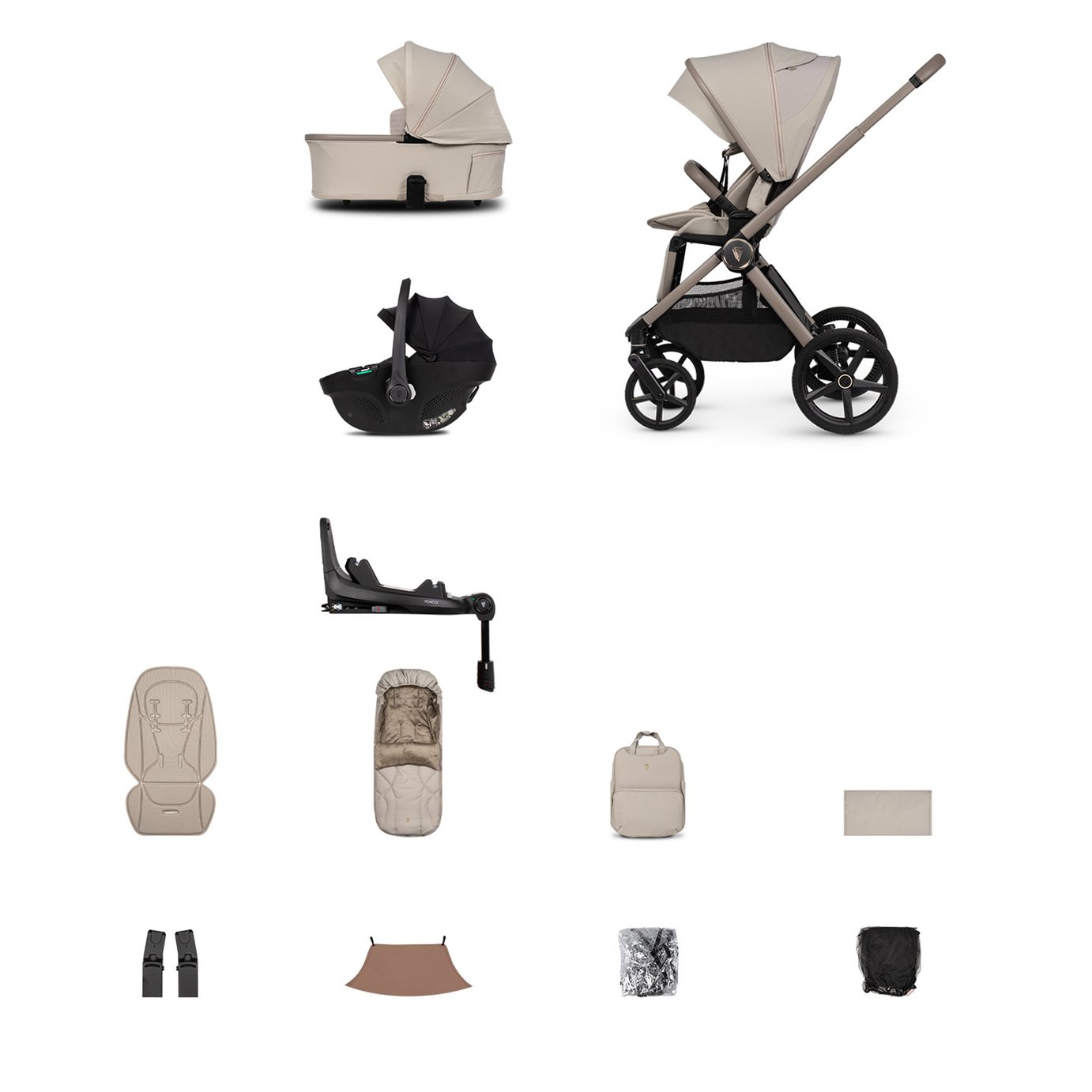 Venicci Upline 3 4in1 Travel System - Pebble