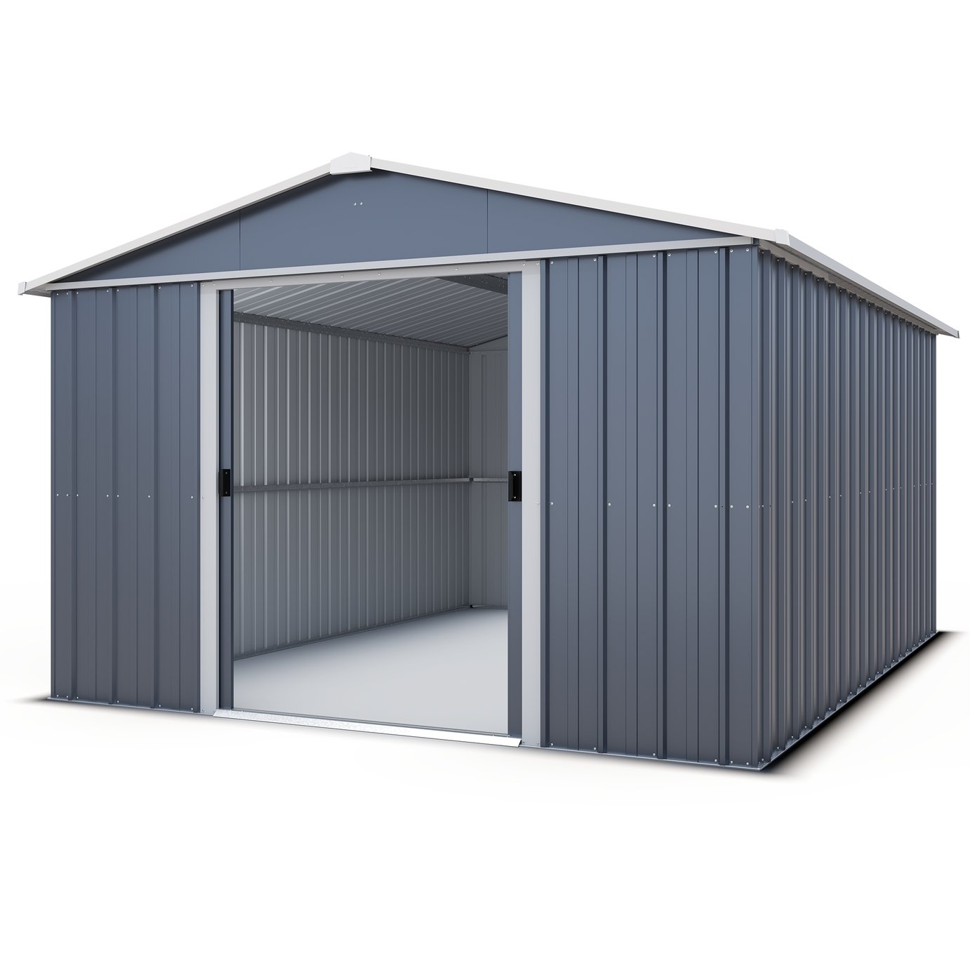 YardMaster Metal Castleton Apex Garden Shed - 10 x 8ft