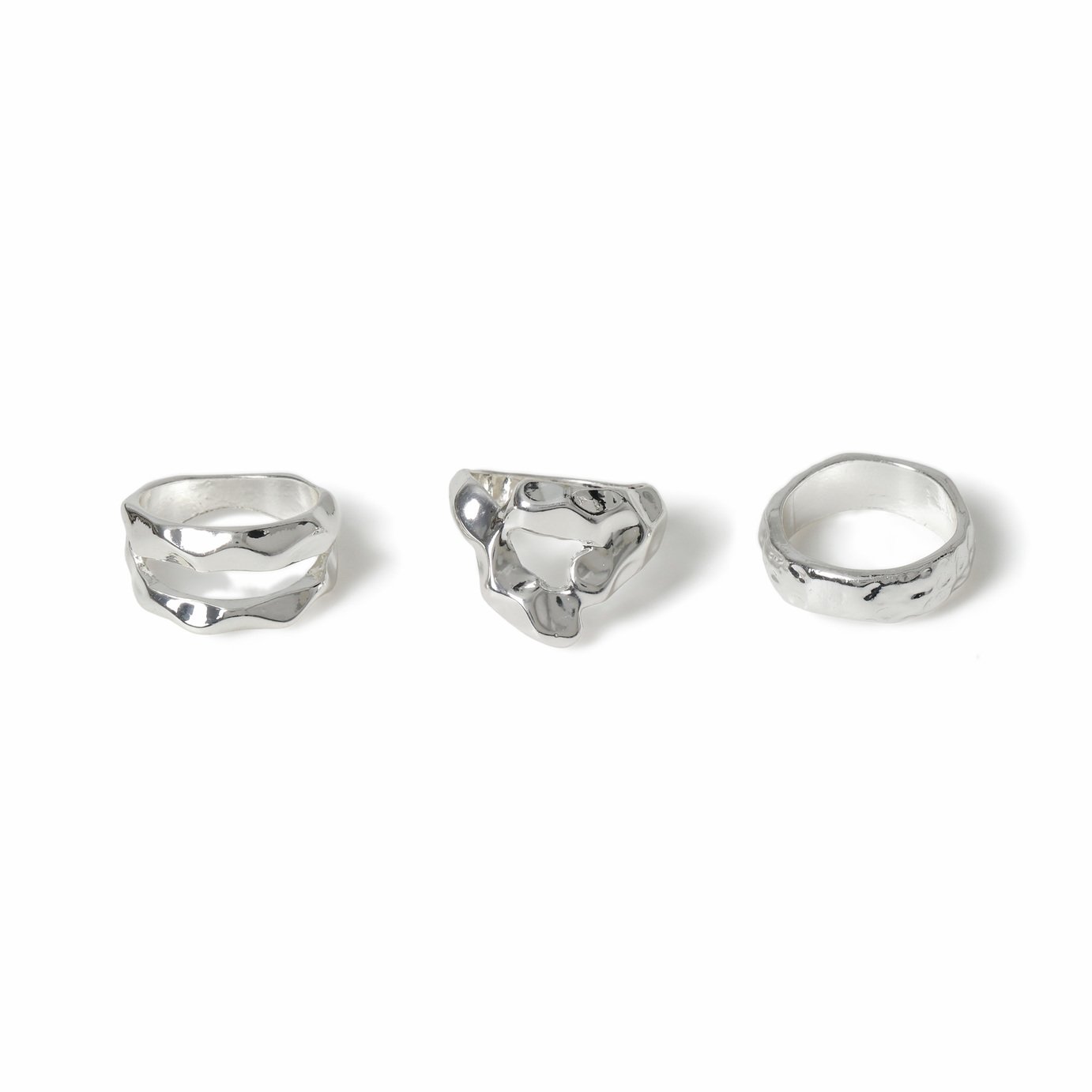 Freedom Organic Silver Rings Set - Large