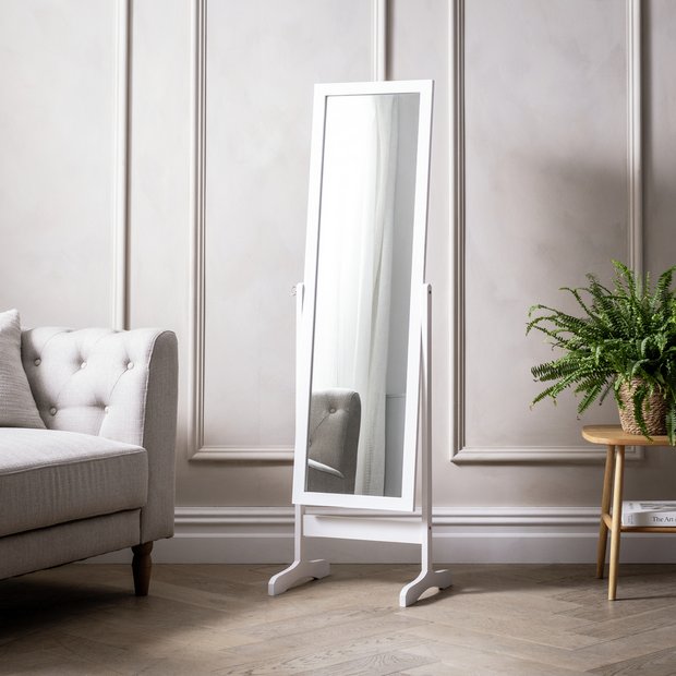 Buy Argos Home Full Length Wooden Cheval Mirror White Freestanding mirrors Argos