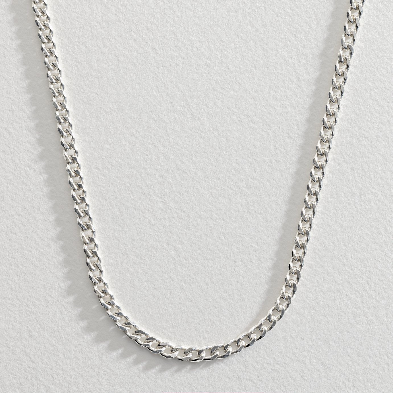 Revere Men's Sterling Silver 18 In Solid Curb Chain Necklace