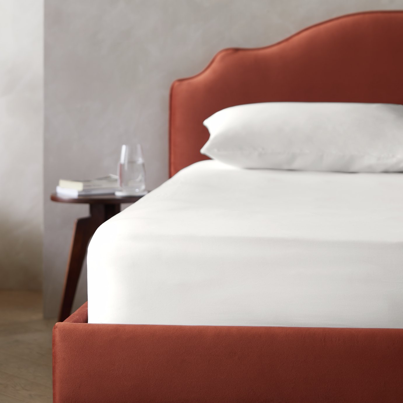 Habitat Egyptian Cotton 400TC Cream Fitted Sheet- Superking