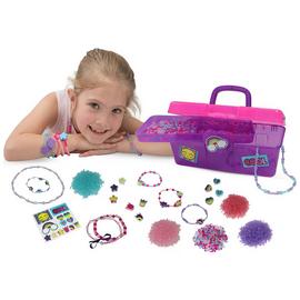 DAZZLINGKIT Charm Bracelet Making Kit Beads for Jewelry Making Kit for Girls. 500+ Pieces Variety Shapes and Colors Perfect Toys for Girls Kids Age 4-6-8-10-12