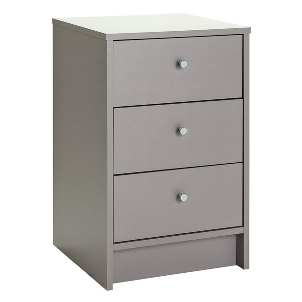 Argos white store bedside table