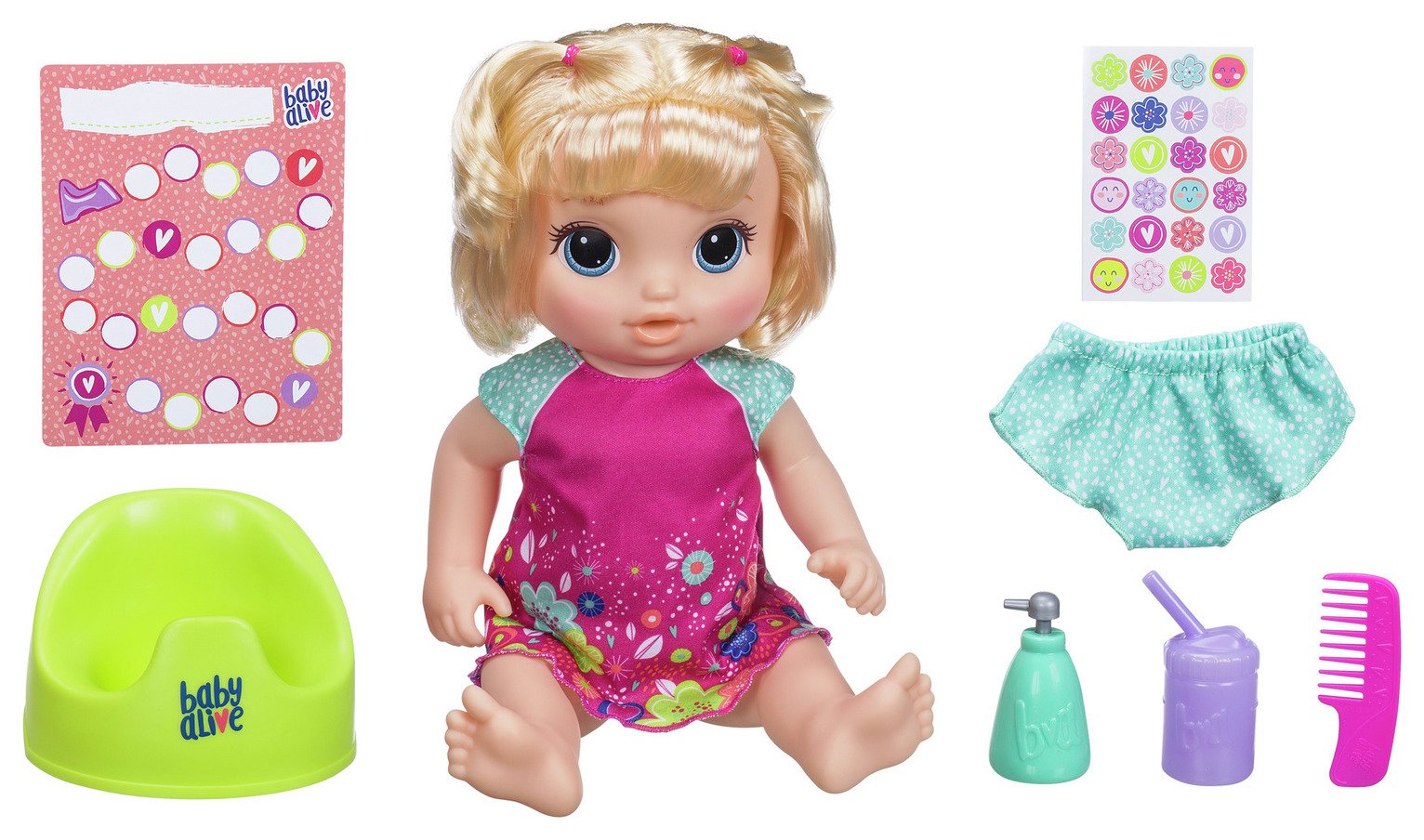 chad valley babies to love doll and interactive potty set