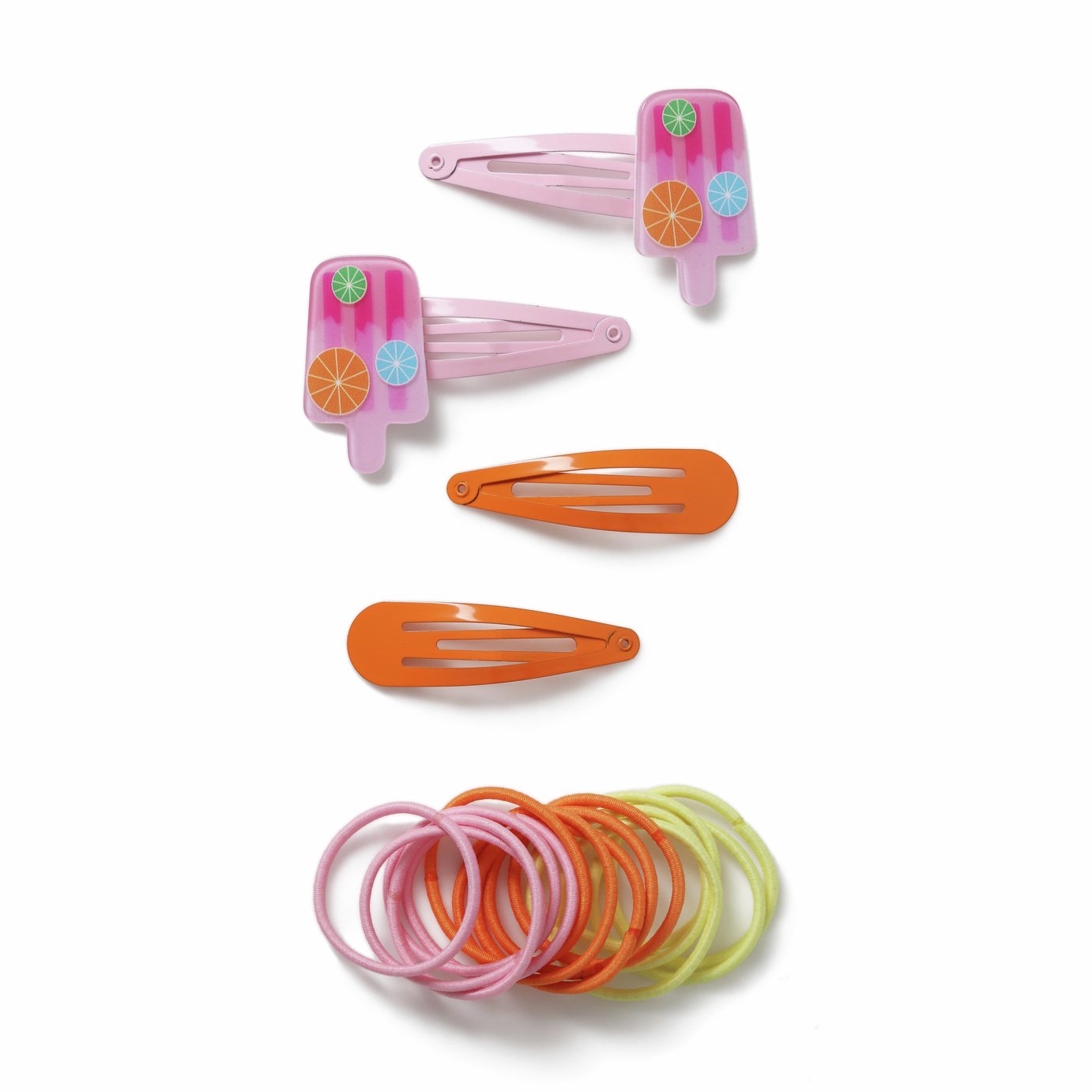 Flitzy Fruit Lolly Hair Slides and Matching Hair Bands Set