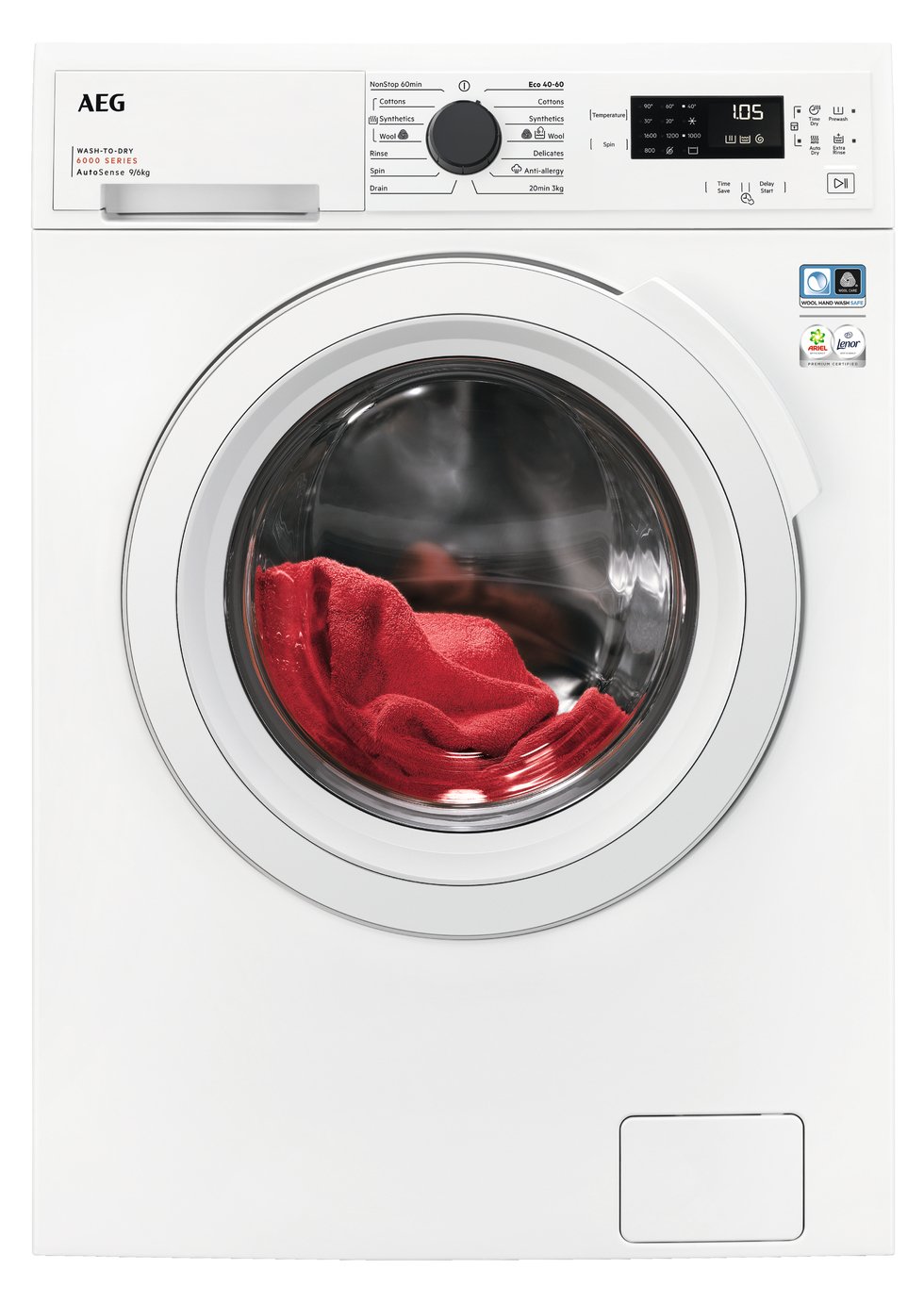 AEG LWX60966B 9KG/6KG 1600 Spin Washer Dryer - White