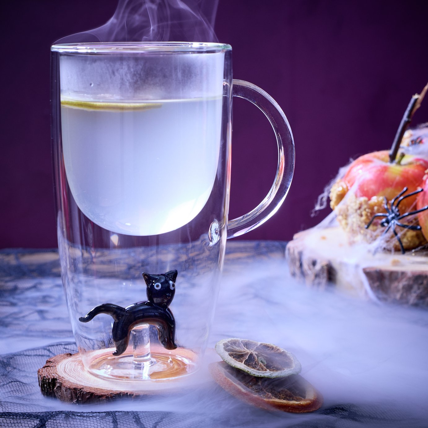 Argos Home Cat Icon Halloween Glass Cup - 260ml