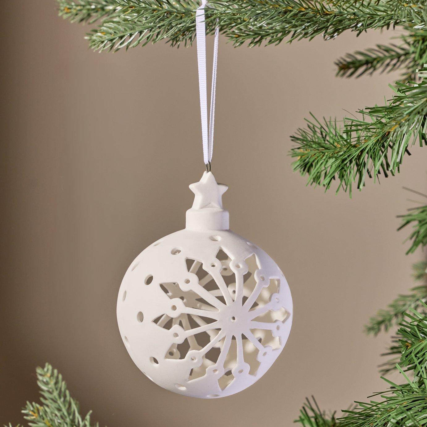 Argos Home Snowflake Cut Out Christmas Bauble