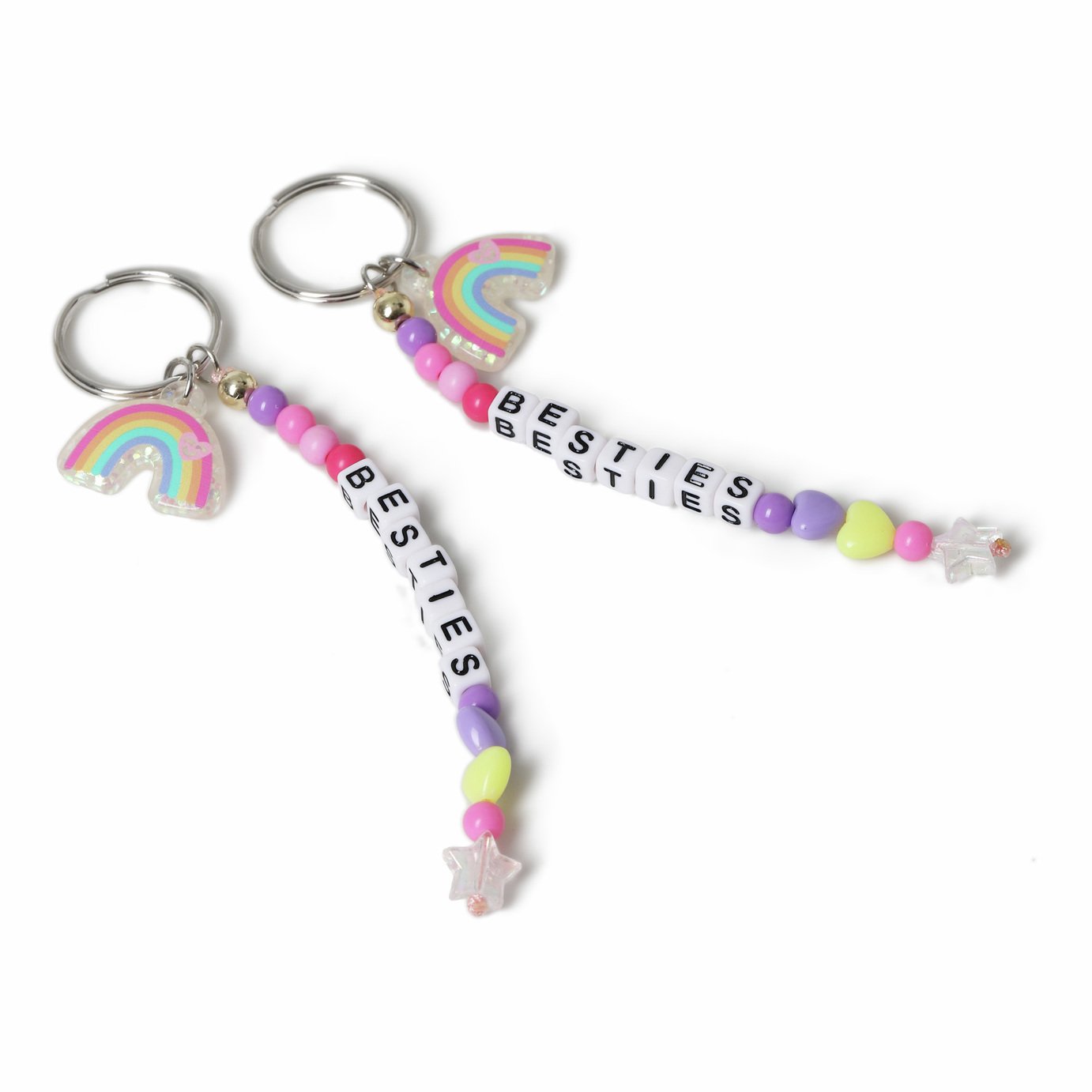 Flitzy BFF Rainbow Beaded Keyrings